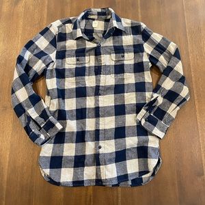 GAP kids boys Buffalo plaid check flannel button down xxl 14-16 regular
